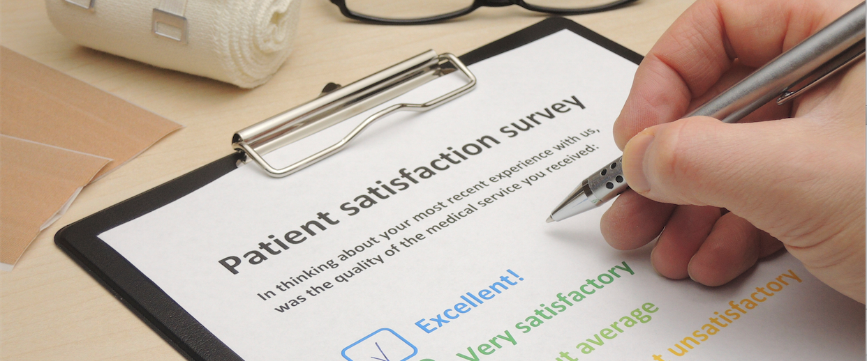 Patient Satisfaction Survey stock image